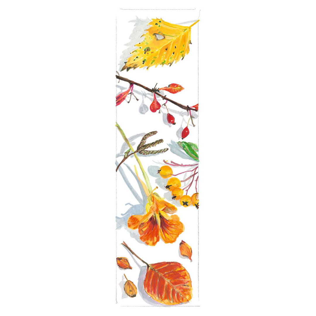 Kunst Lesezeichen - Monatszeichen Oktober